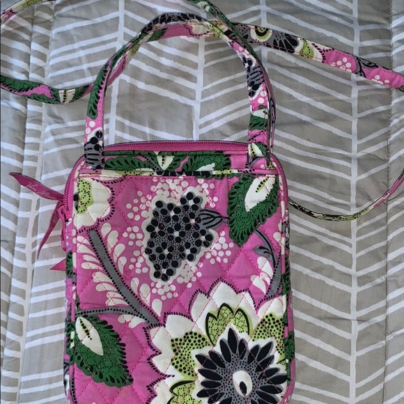Vera Bradley mini hipster pink and green - Picture 3 of 4
